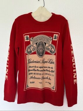 Budweiser Red Crewneck Sweater